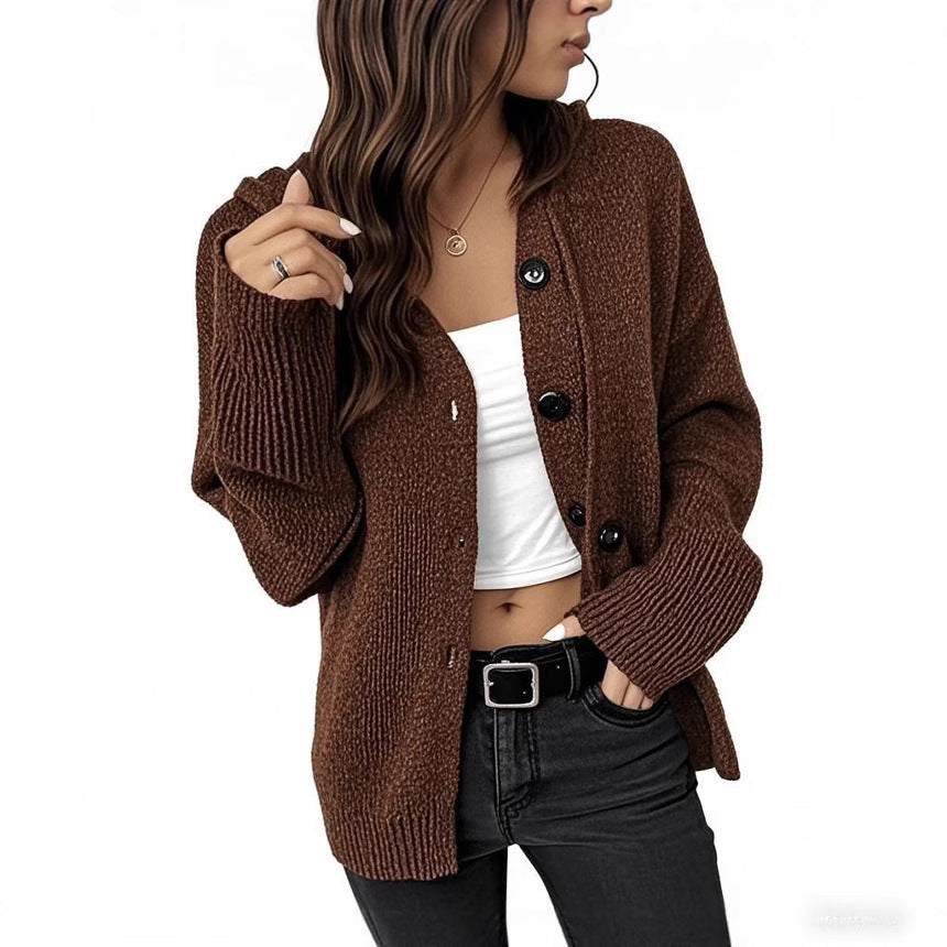 Damen Strickjacke mit attraktiven Struktur-Details und Knopfverschluss WW