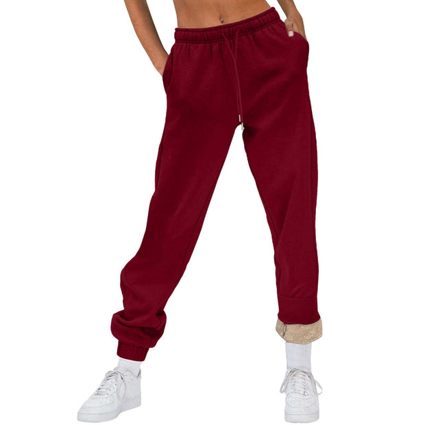Damen Sportliche Jogginghose mit weichem Innenfutter und elastischem Bund WW