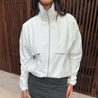 Damen Sportliche Übergangsjacke mit hohem Kragen und weitem Schnitt WW