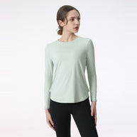 Damen Atmungsaktives Langarm-Sportshirt mit UV-Schutz und feuchtigkeitsableitender Technologie WW