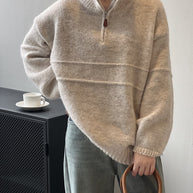 WW Soft Touch Halzip-Pullover mit Stehkragen