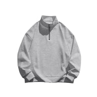 Damen Sportlicher Stehkragen Pullover mit Reißverschluss WW