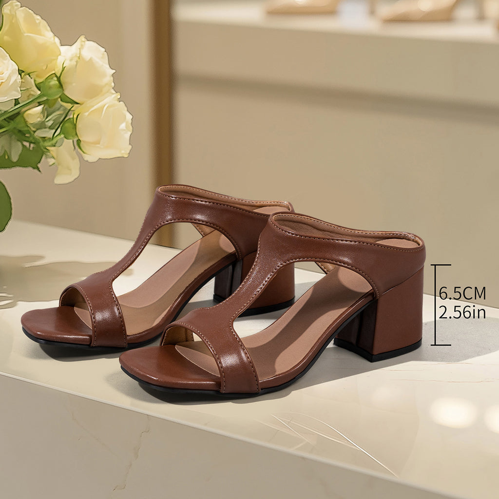 Damen Blockabsatz Sandalen mit elegantem Cut-Out Design und komfortablem Fußbett WW