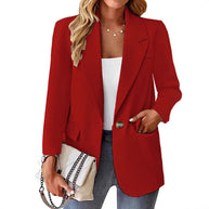 Damen eleganter Blazer mit modernem Schnitt und Taschen WW