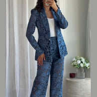 Damen Spitzenanzug Set WW