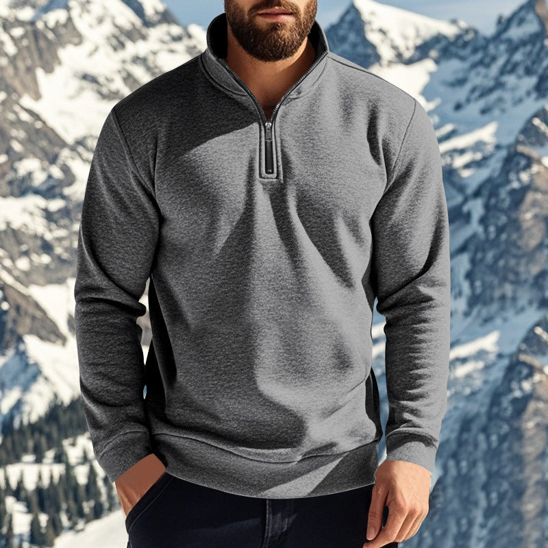 W&W Mode | Bequemer Fleecehalbzipper Für Männer