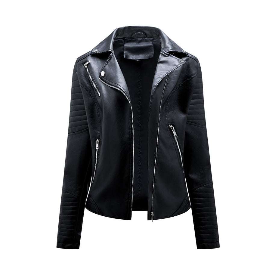 Damen Bikerjacke mit modischen Steppdetails und asymmetrischem Reißverschluss WW
