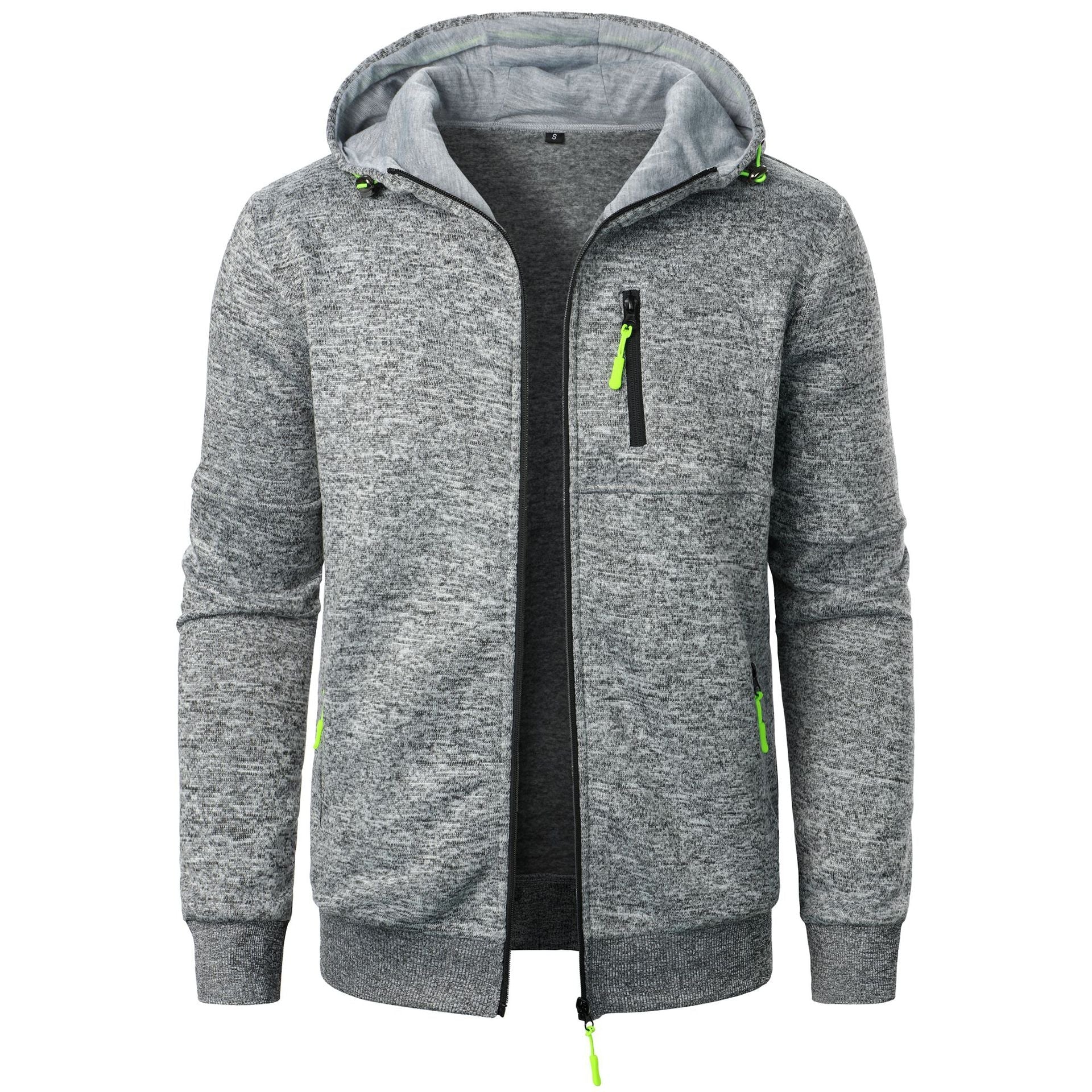 WW | Herren Gemusterte Zip Kapuzenpulli