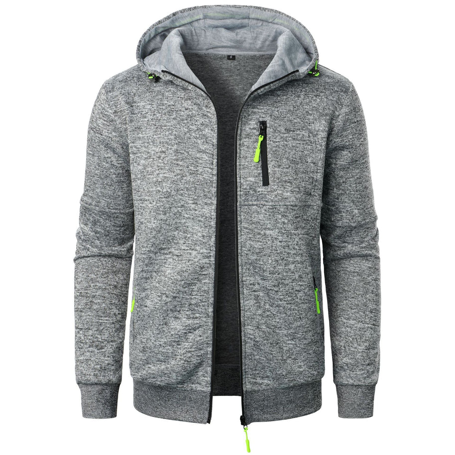 WW | Herren Gemusterte Zip Kapuzenpulli