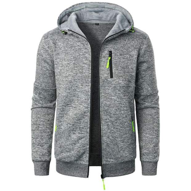 WW | Herren Gemusterte Zip Kapuzenpulli