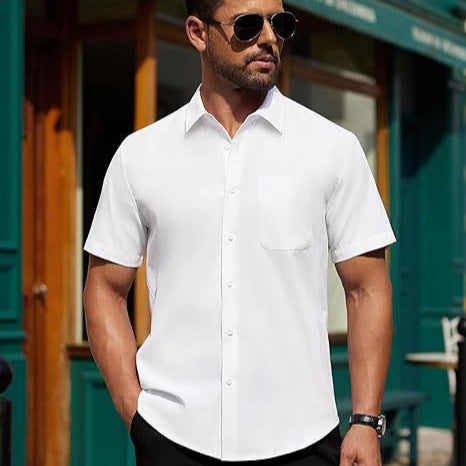 Herren Kurzarmhemd mit hochwertiger Stoffqualität und modernem Schnitt WW