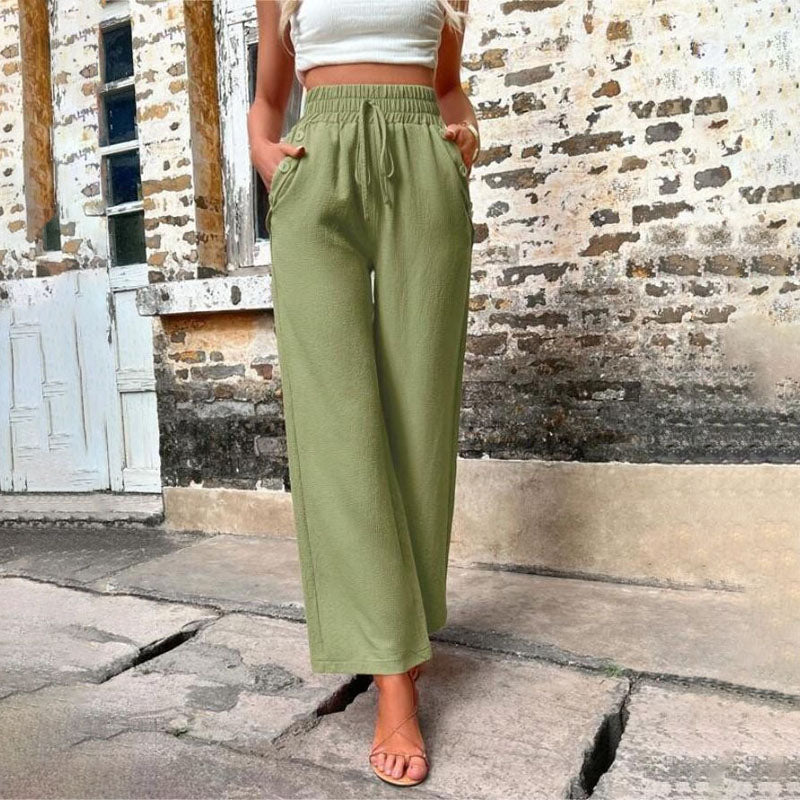 W&W Mode | Farbige Luftige Sommerhosen Damen Mit Weitem Bein Für Frauen
