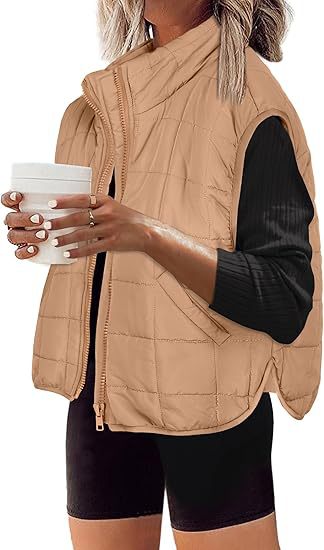 Damen Steppweste mit hohem Kragen und praktischen Seitentaschen WW