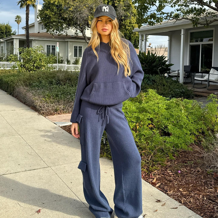 Damen bequemer und stylischer Hoodie mit Taschen WW