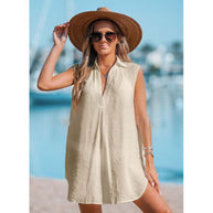 Damen Strandkleid mit leichter, luftiger Baumwolle WW