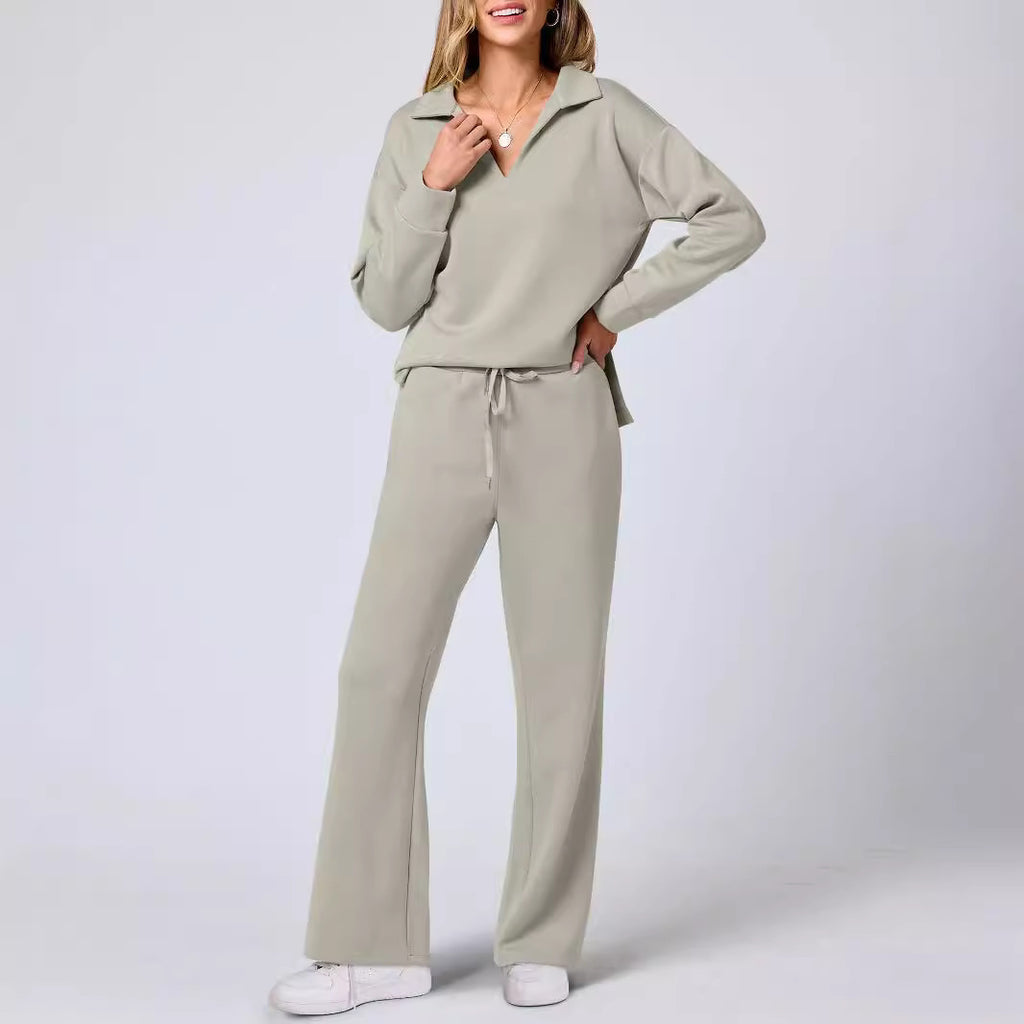 Damen Lässiges Ensemble aus Pullover und Jogginghose WW