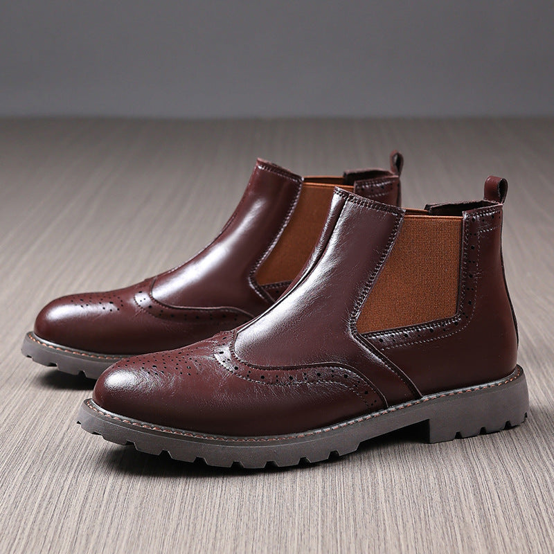 Herren Premium Freizeit Brogue Ankle Boots WW