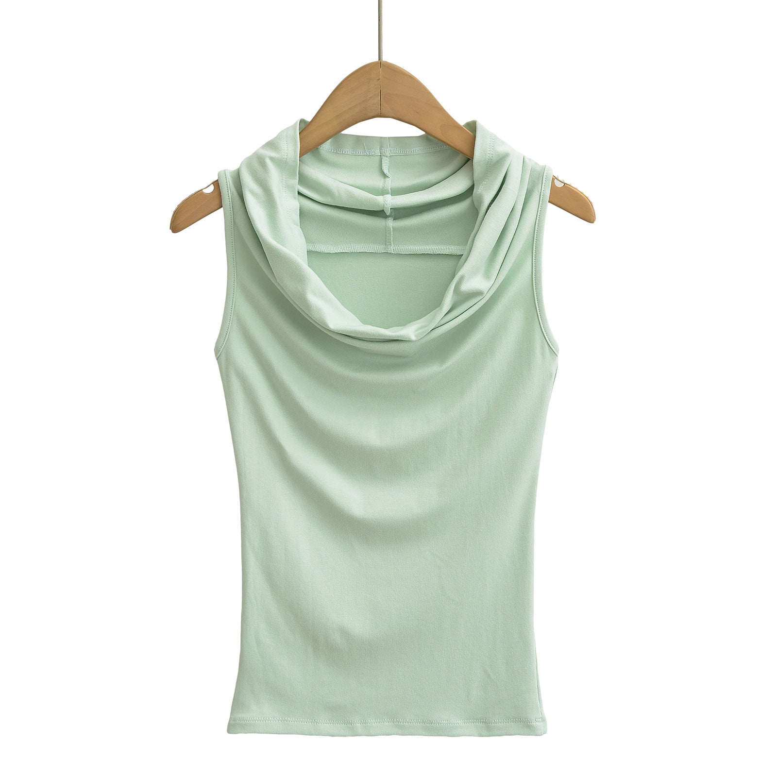 Damen ärmelloses Cowl-Top aus weichem, elastischem Material WW