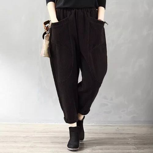 Damen Bequeme Cordhosen mit großzügigen Taschen WW