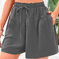 Damen Bequeme Loose-Fit Shorts mit Elastikbund und Taschen WW