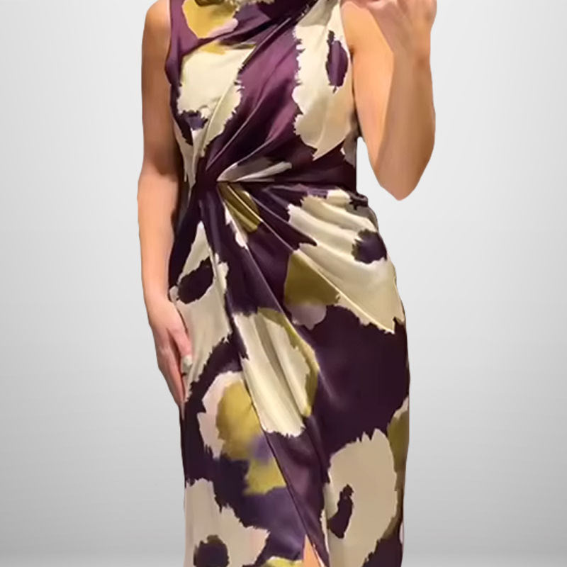 Damen Etuikleid mit Kunstblumenmuster W&W Mode