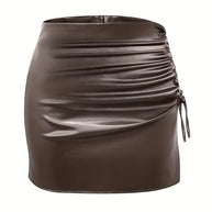 Damen Figurbetonter Minirock mit raffiniertem Rüschendesign W&W