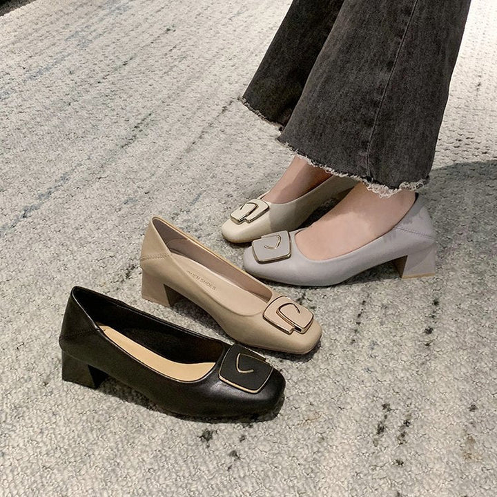Damen Bequeme Pumps mit stilvollem Schnallen-Detail W&W Mode