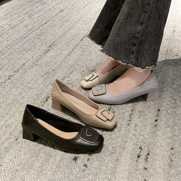 Damen Bequeme Pumps mit stilvollem Schnallen-Detail W&W