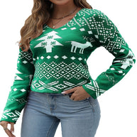 Damen Pullunder mit festlichem Muster und V-Ausschnitt WW