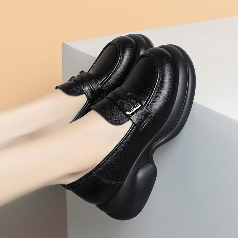 Damen Modische Mokassins mit komfortabler Polsterung und schickem Schnallen-Detail WW