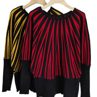 Damen Pullover mit modernem Streifenmuster und lässigem Schnitt WW