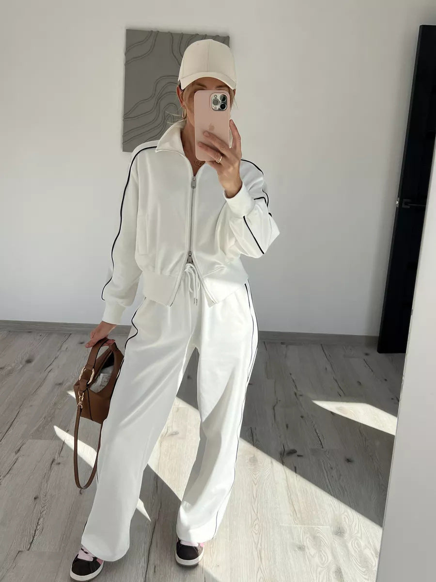 Damen Sportlicher Trend-Hoodie und Jogger Set WW