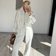 Damen Sportlicher Trend-Hoodie und Jogger Set WW