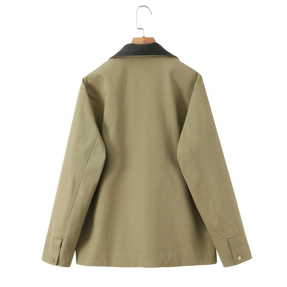 Damen strapazierfähige Arbeitsjacke mit elegantem Kragen und praktischen Taschen WW