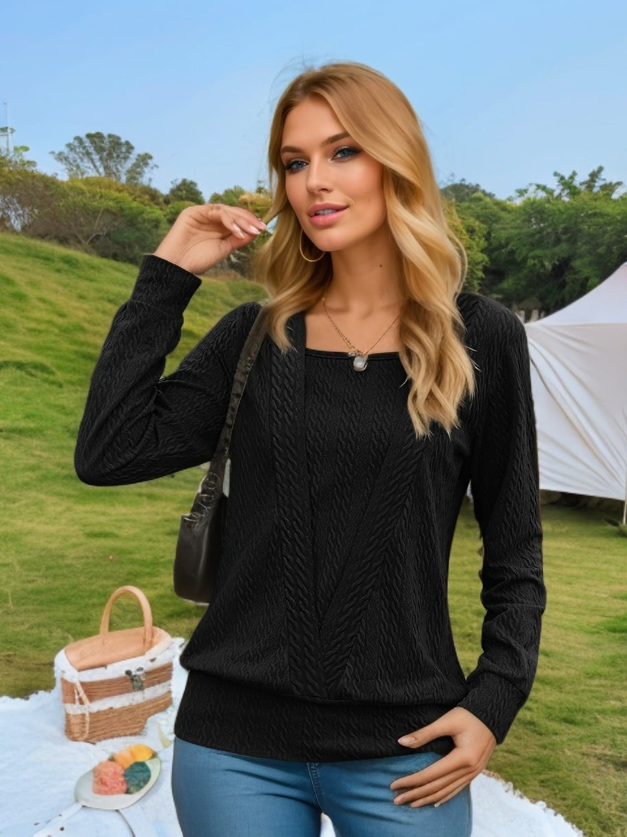 Damen Pullover mit Zopfmuster WW