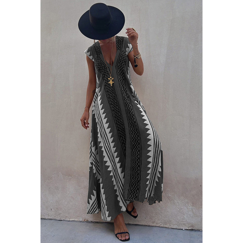 WW | Lässiges Kleid Urlaub Damen Lockeres Kleid