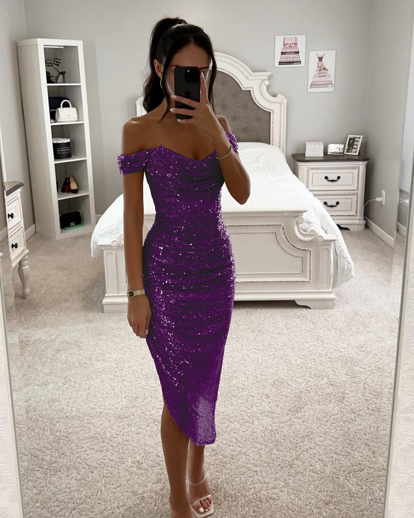 Damen Glamouröses Abendkleid mit Raffungen WW