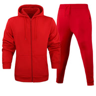 Damen Sportliches Kapuzenjacken- und Jogginghosen-Set mit funktionalen Taschen WW