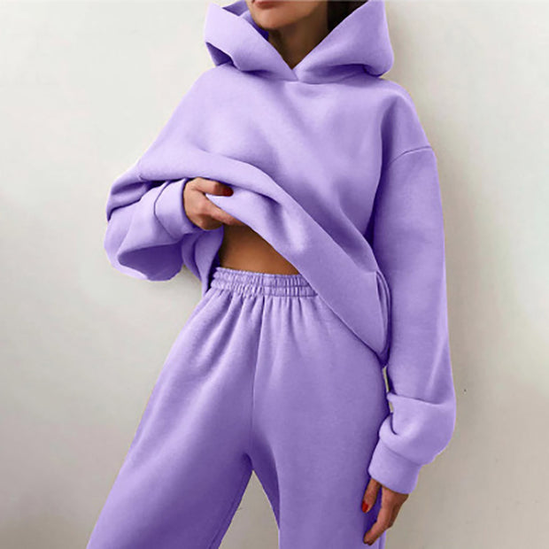 Damen Bequemes und stylisches Sweatshirt-Hosen-Set WW