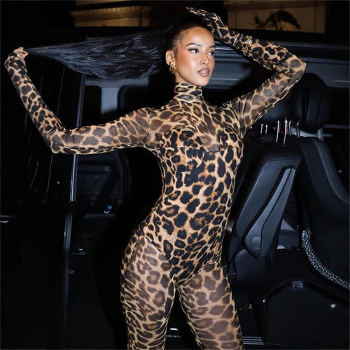 WW | Durchsichtiger Mesh-Leopardenprint-Body