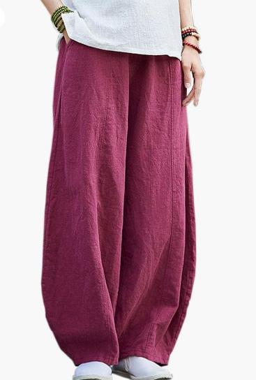 Damen Leichte und luftige Palazzo-Hose mit weitem Schnitt WW