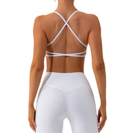 Damen Sportlich-funktionales Bustier mit gekreuztem Rückendesign und atmungsaktiven Materialien WW
