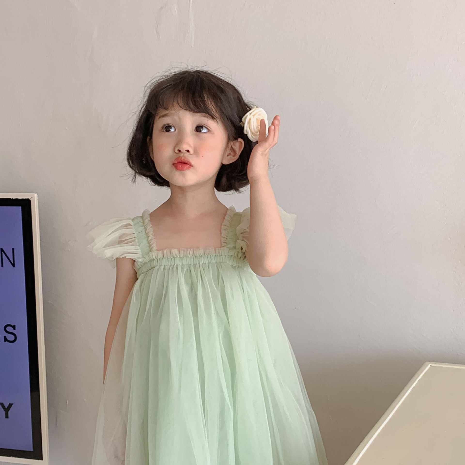 Damen Tüll Kleid WW