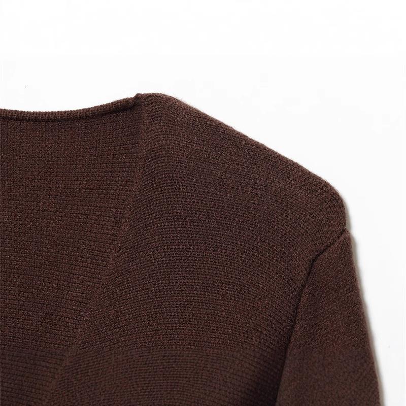 Damen Strickjacke mit raffiniertem V-Ausschnitt und taillierbarem Bindegürtel WW