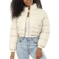 Damen Steppjacke mit hohem Kragen und kürzerem Schnitt WW