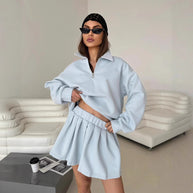 Damen sportlicher Pullover mit Reißverschluss WW