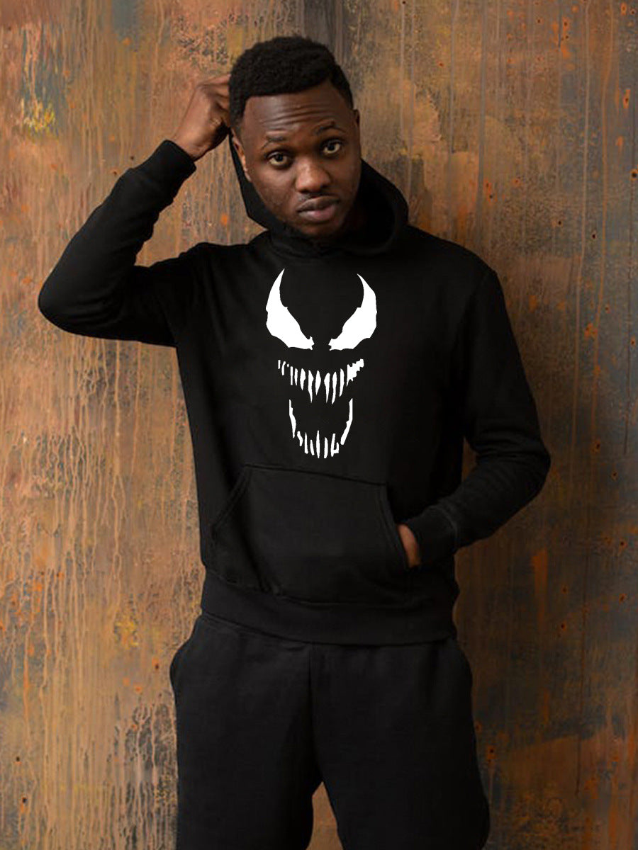 Herren Kapuzenpullover mit auffälligem Monster-Print WW