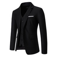 Herren elegant ausgestattetes Anzugset mit Blazer, Weste und Hose WW