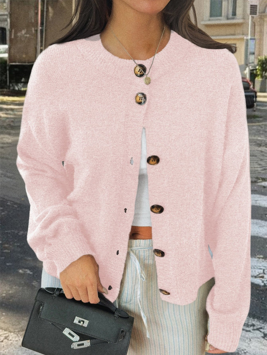 Damen Strickjacke mit Knopfdetails und lässigem Schnitt WW
