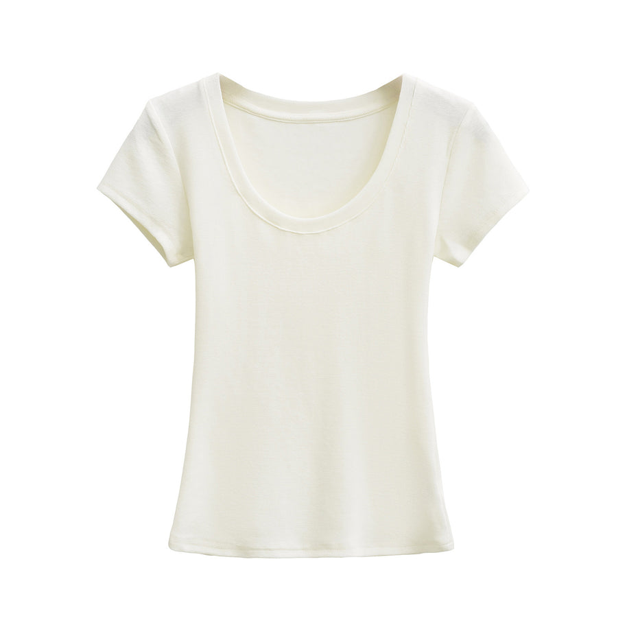 Damen Rundhals T-Shirt aus atmungsaktivem Material mit strukturierter Oberfläche WW